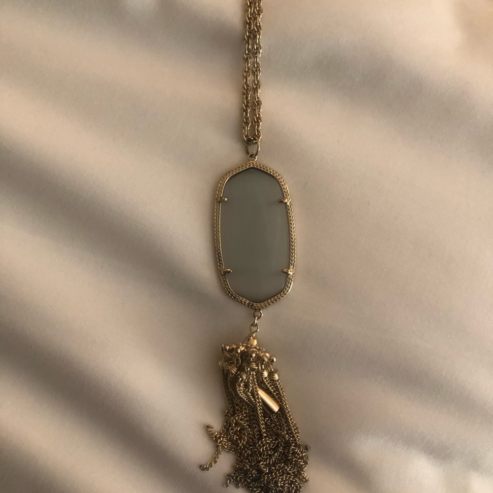 Kendra Scott, Light Grey/Gold Long Necklace